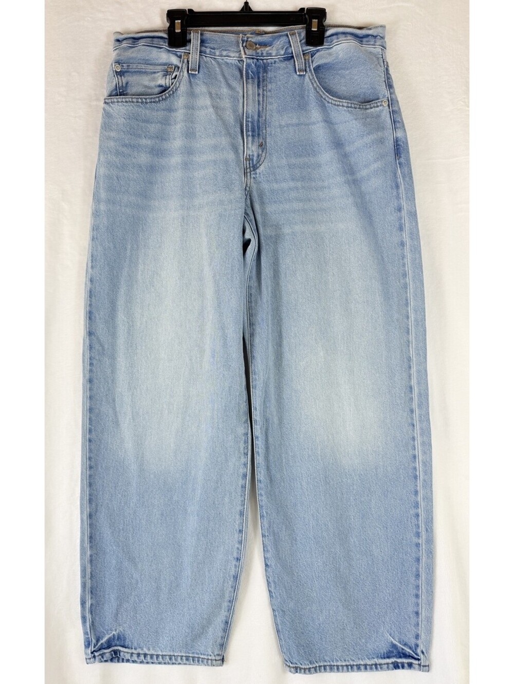 Levis Baggy Dad Jeans 30 Womens 30x30 Light Wash Blue Wide Leg High Rise